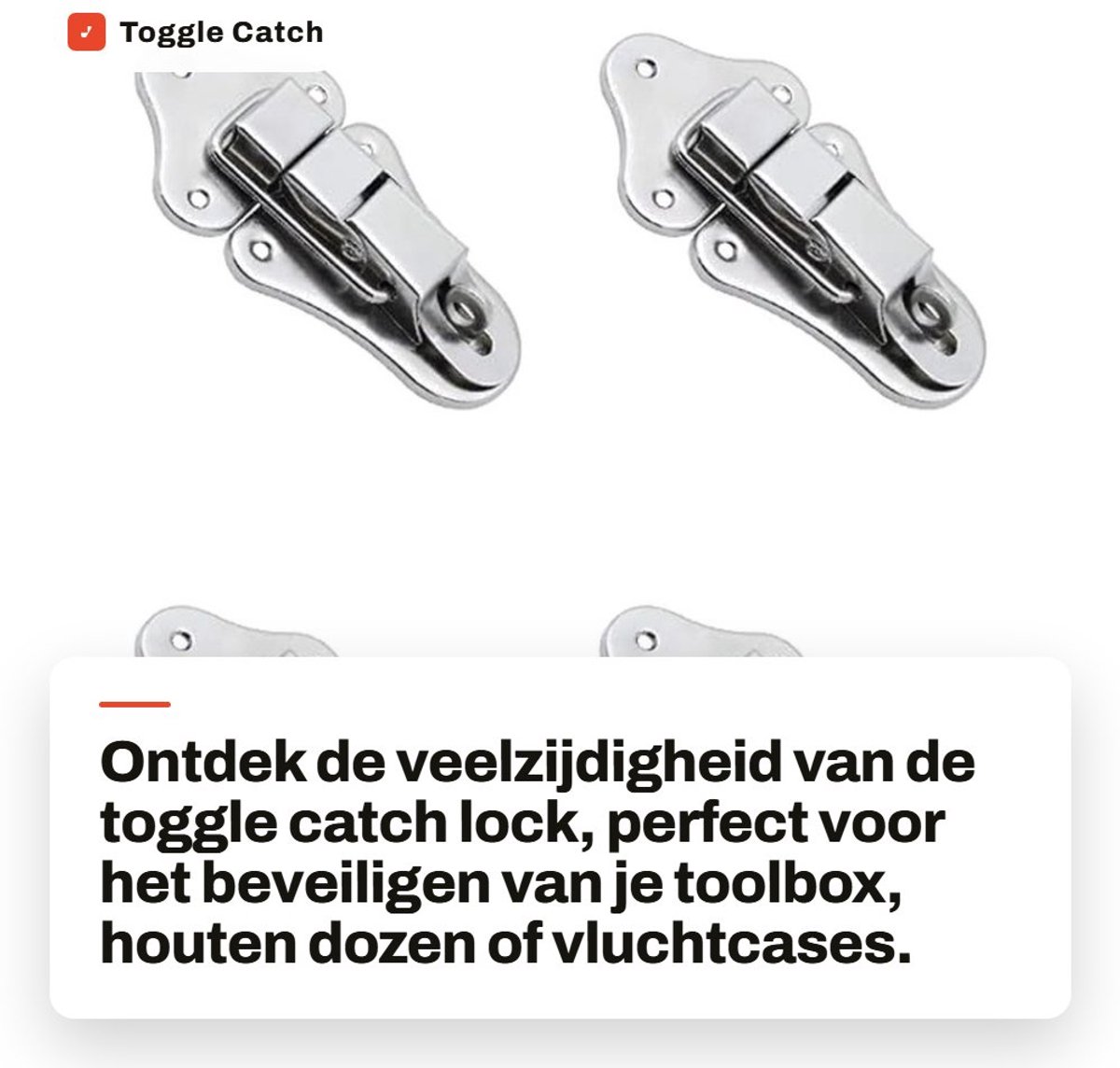 Dailygoods- Toggle Catch Lock Stevige Klink Sluiting - Box Lock Buckle - Handvat voor Gereedschapskist - Duurzaam Hoogwaardig Ijzer - Eenvoudig te Installeren - Vergrendeling