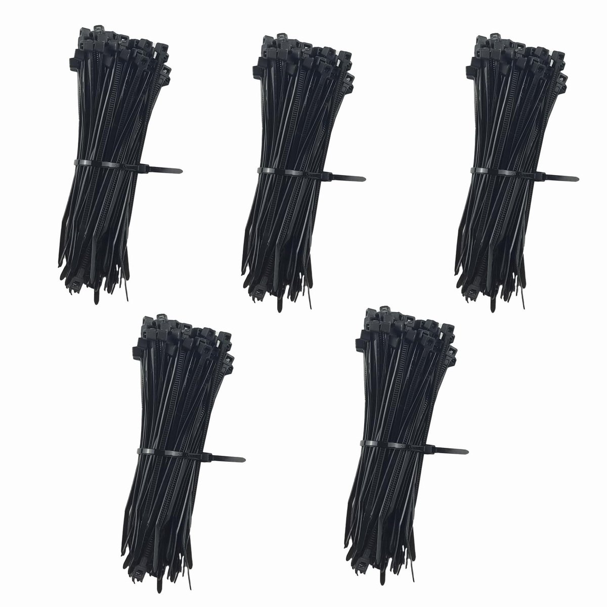 Dailygoods- Kabelbinders 1000 Stuks - Zelfsluitend - Verstelbaar - Nylon - Herbruikbaar - Zwart - Hoogwaardige materialen - Bindbanden
