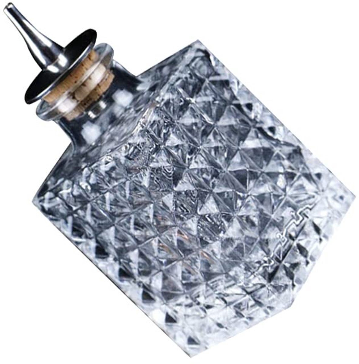 Dailygoods - DOITOOL Dasher-bitterfles, glas, bitterdispenser, met dash top, cocktail, whiskyflessen voor barkeepers, thuis, bar, vierkant