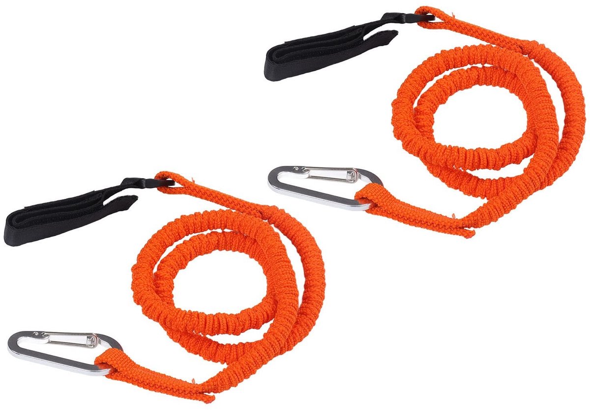 Dailygoods- Paddle Leash Scheurbestendig - Rekbaar Touw - Kajak Accessoires - Veiligheidstouw - Elastische Lijn - Geschikt voor Buitenactiviteiten