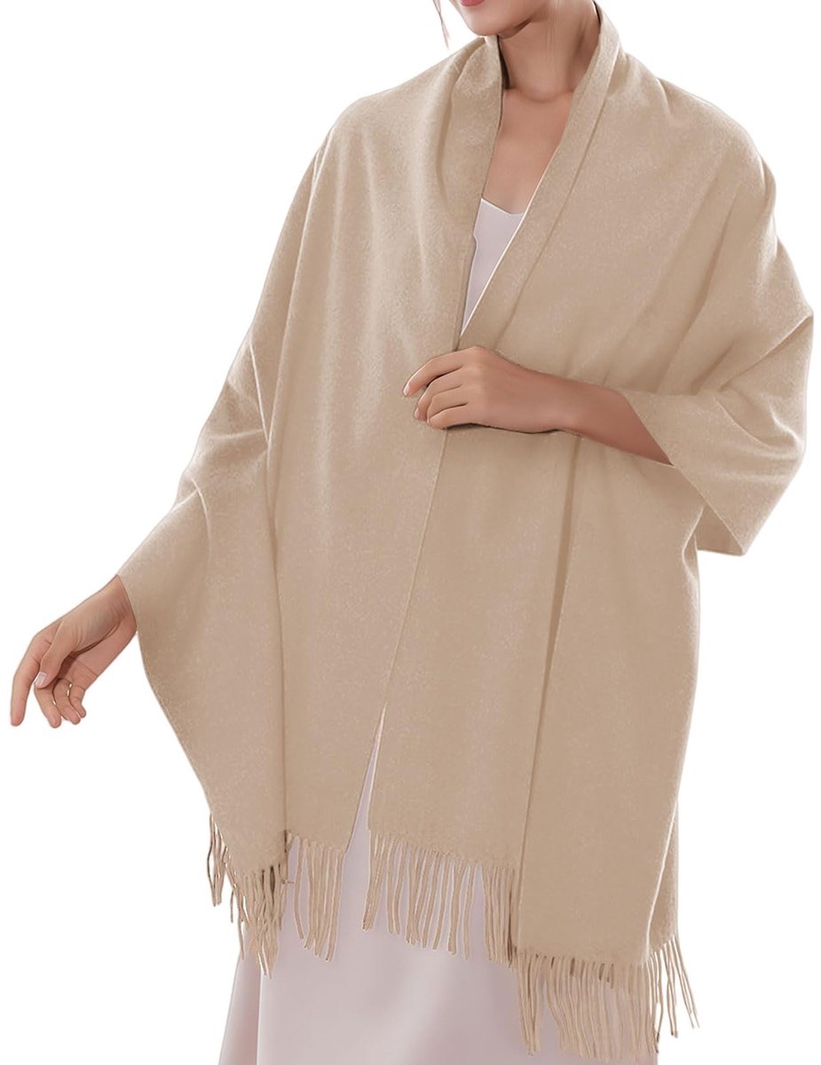Sjaal voor dames, elegant, kasjmier, pashmina-sjaals, voor bruiloft, winter, warm, lang, grote sjaals en sjaals, 200 x 70 cm