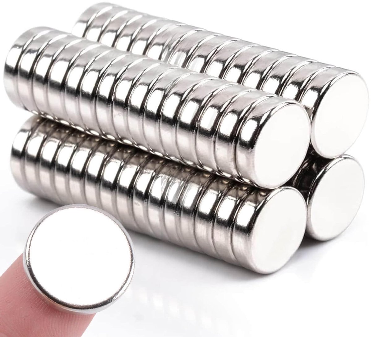 Dailygoods- Neodymium Magneten Extra Sterk - 80 Stuks - Koelkastmagneten - Whiteboardmagneten - Mini-Magneten - 12 x 2 mm - Hoogwaardige Nikkelcoating