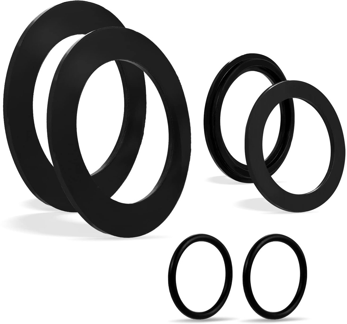 Dailygoods- O-ring Set 6 Stuks - Rubber O-ringen - Trapringen - Platte Pakkingen - Compatibel met Intex Zwembad - Premium Kwaliteit - Rubberen Pakkingen