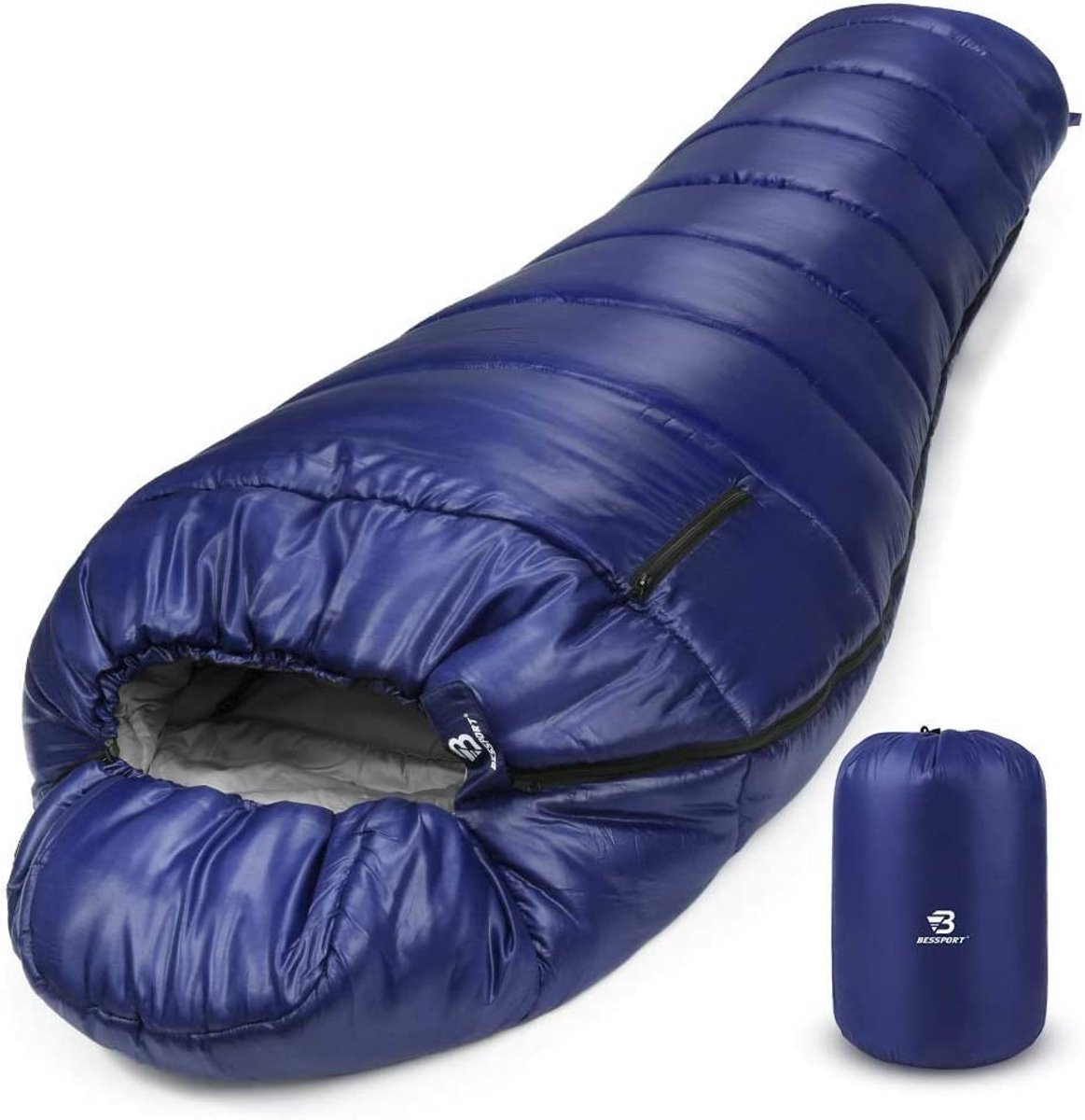Dailygoods- Slaapzak 3 seizoenen - Ultralicht - Waterdicht - Scheurvast - Compressiezak - Warmte-isolatie met ripstop-polyester - Mummieslaapzak