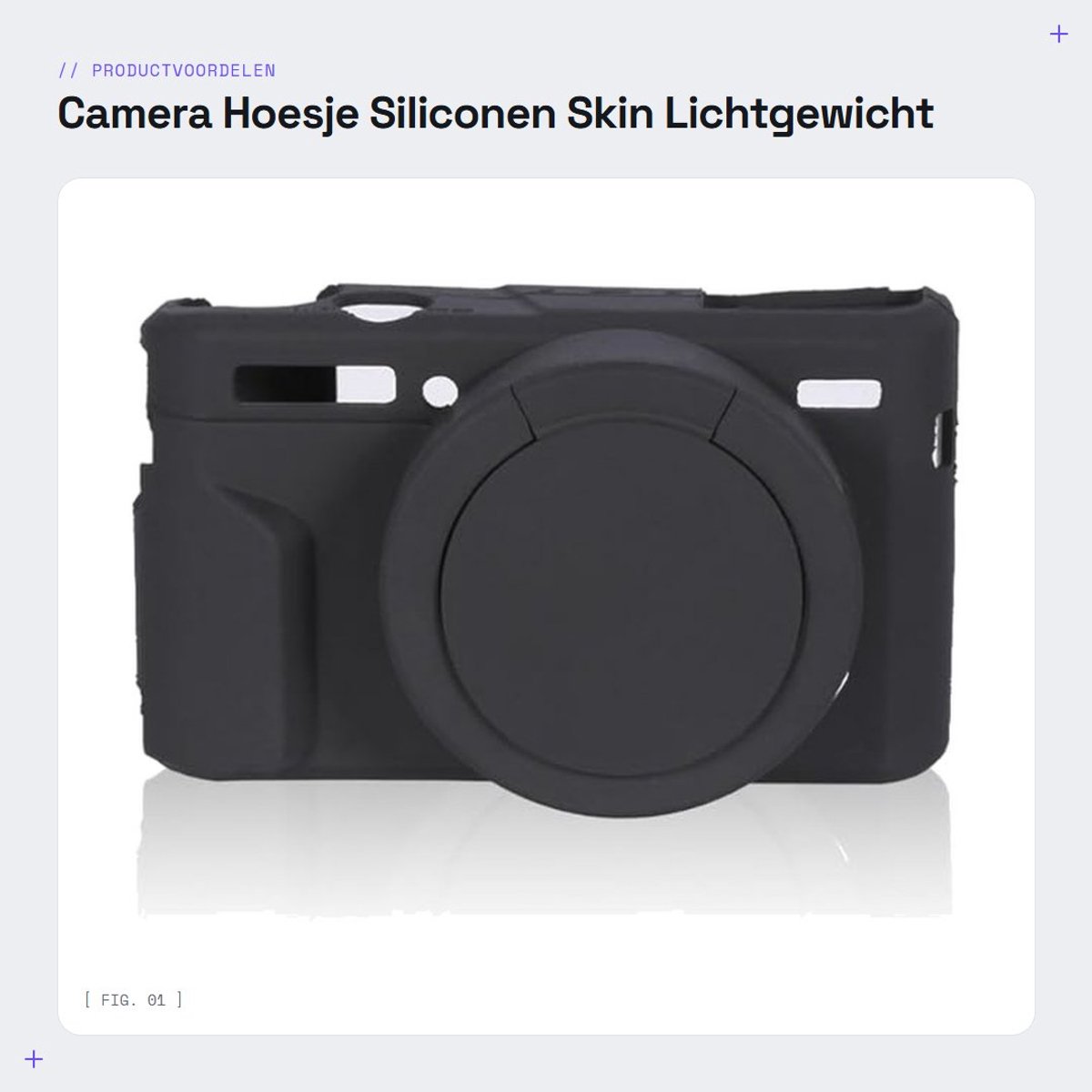 Dailygoods- Hoesje Lichtgewicht - Camera Siliconen Skin - Bescherming voor G7X Mark II - Zachte Siliconen Case - Wasbaar - Nauwkeurige Snede - Cameratas