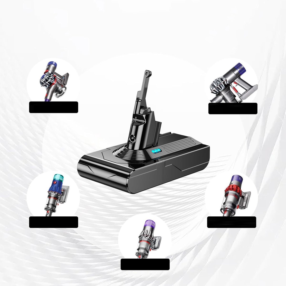 Vervangende Accu 6000mAh 21,6V Voor Dyson V8 SV10 thumbnail 5