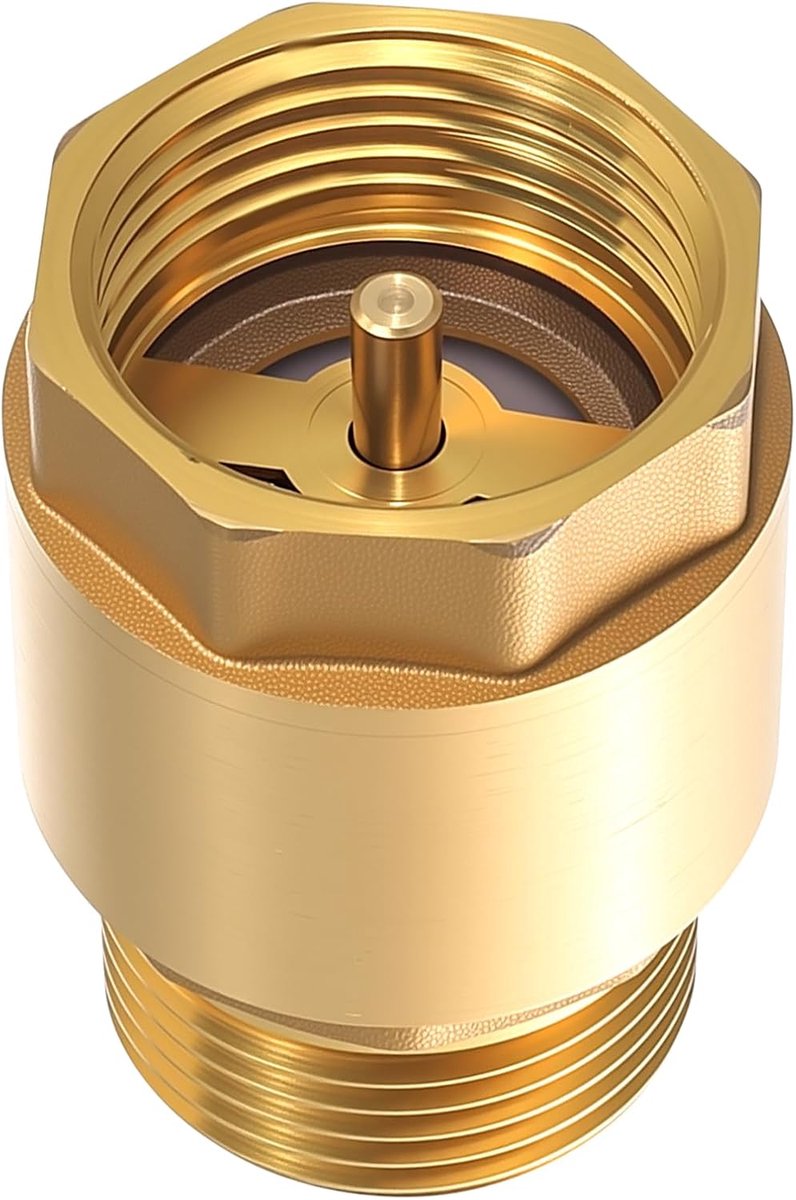 Terugslagkleppen 1 inch vrouwelijk x buitendraad, terugstroombeveiliging voor waterleidingen, wasmachines, pompen, tuinvaten