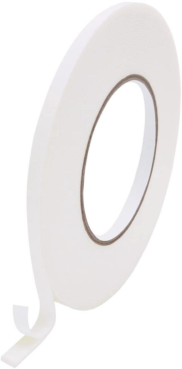 Dubbelzijdige Schuim Lijmtape 10 Meter, 6 mm Breed, Waterdicht PE Schuim voor LED Strips, Kantoor- en Huishouddecoraties, Meubelbevestiging