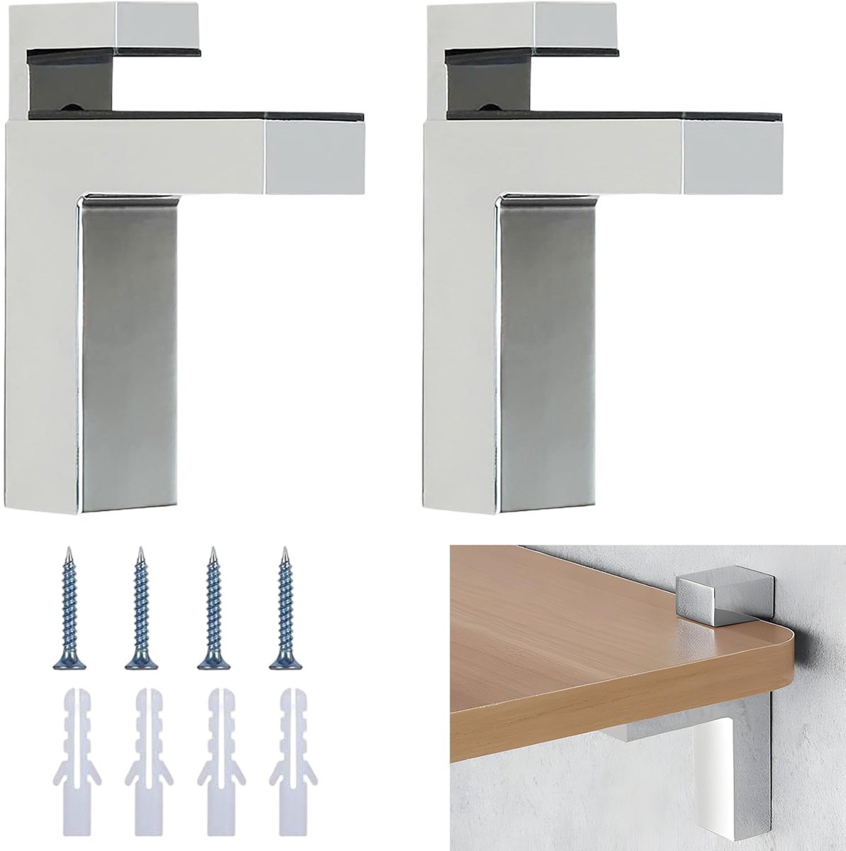Plankdragers, glazen plankdragers, glasplanken, glashouders, wandhouder voor 3-36 mm dikke plank