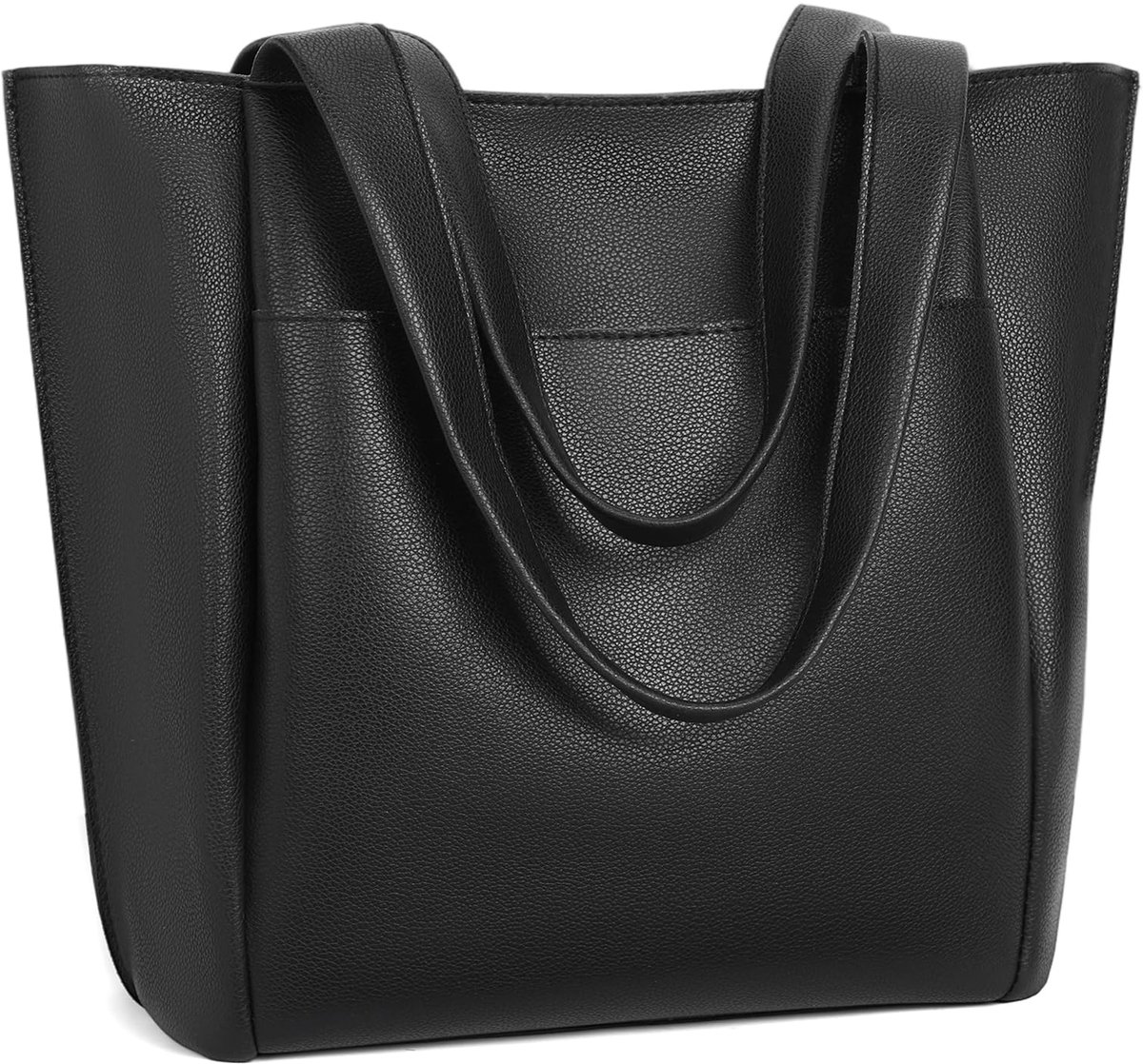 SENDEFN Boodschappentas voor dames van veganistisch leer, elegante damestas voor werk, school en winkelen, handtas met grote capaciteit met binnenzak