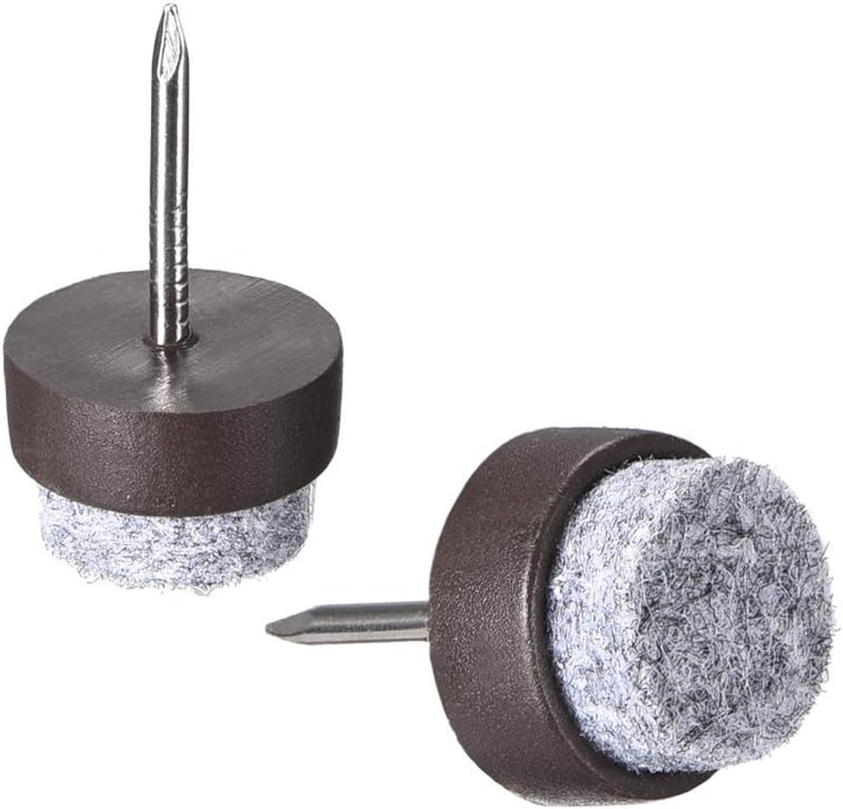 sourcing map 80 stuks. Spijkers meubels viltglijders stoel tafelpoot bescherming 17 mm diameter bruin 14mm(60pcs)