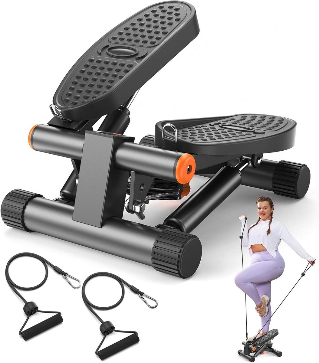 Mini Stepper - Trapstepper Fitness - Vet Verbranden - Hydraulisch Systeem - 136 kg capaciteit - Grijs