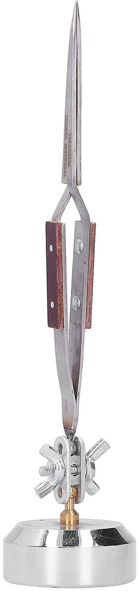 derde handbasis, met pincet rebound, soldeerklem Hardware sieradengereedschap, pincet sieradengereedschap, met vergrendeling, pincet solderen, voor horlogemakers/juweliers(Rechte mond)