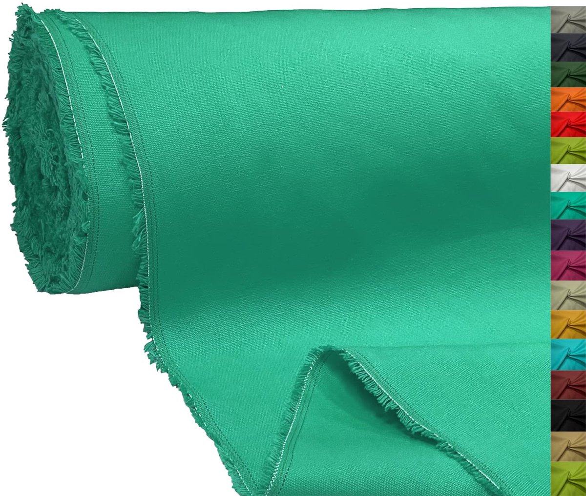 100% Katoen Canvas Stof Materiaal Dressmaking Doek Gordijn Zakken 145cm 57" Breed 250GSM Verkocht Per Meter - Half Meter 50cm x 145cm Turquoise