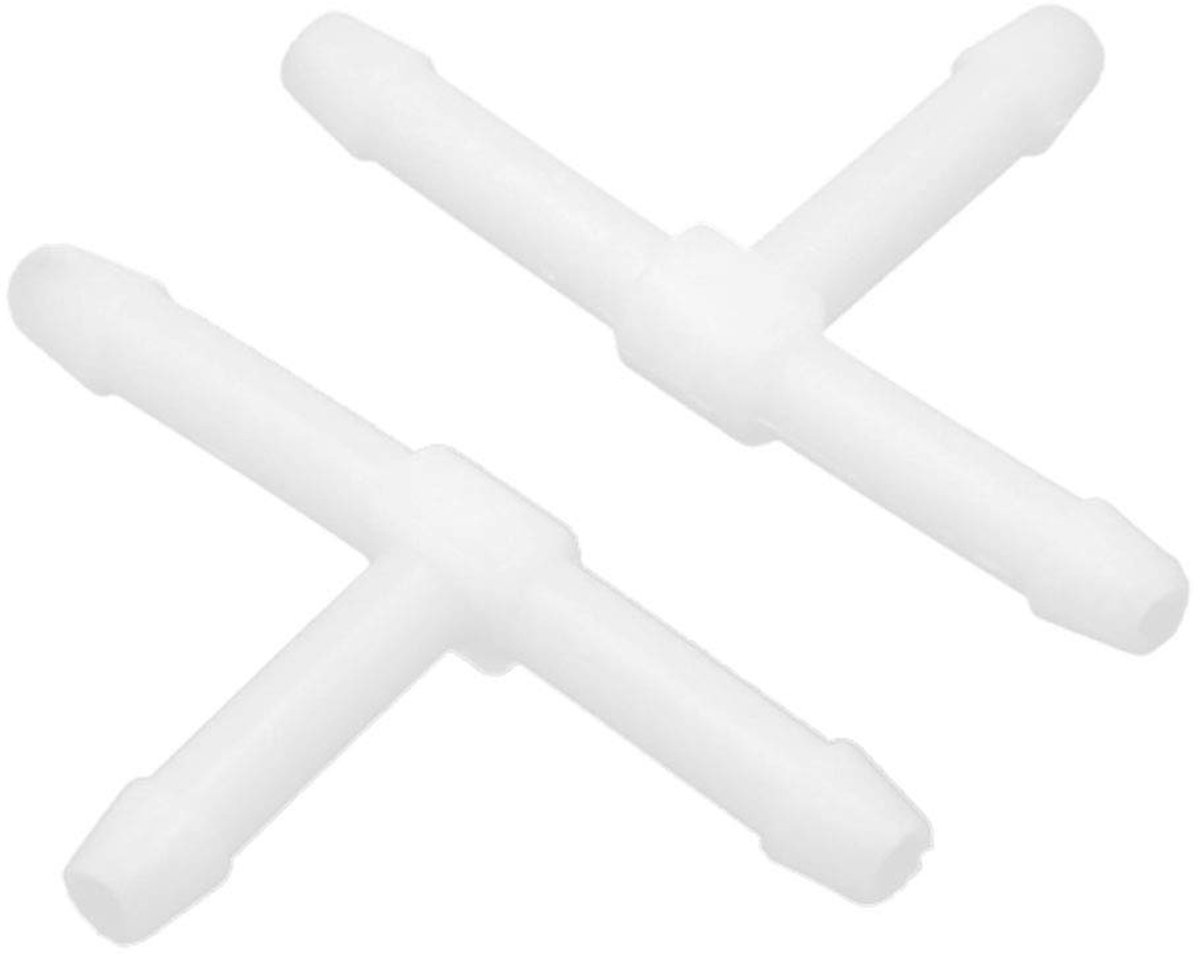 sourcingmap 50 stuks 3 mm binnenste diameter T-stuk buis slang schrijnwerker pijp tee splitter wit