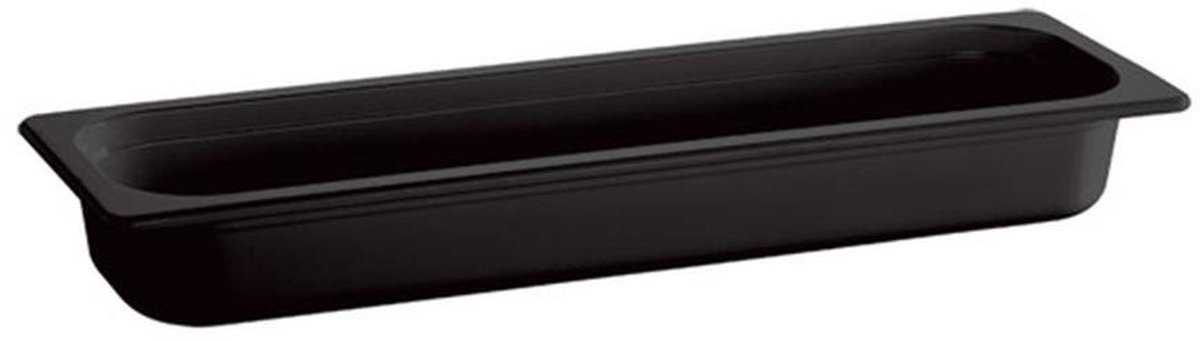84308 ECOLINE GN 2/4 melamine container met inkeping aan de rand, 53 x 16,2 x 10 cm 4,3 ltr. zwart