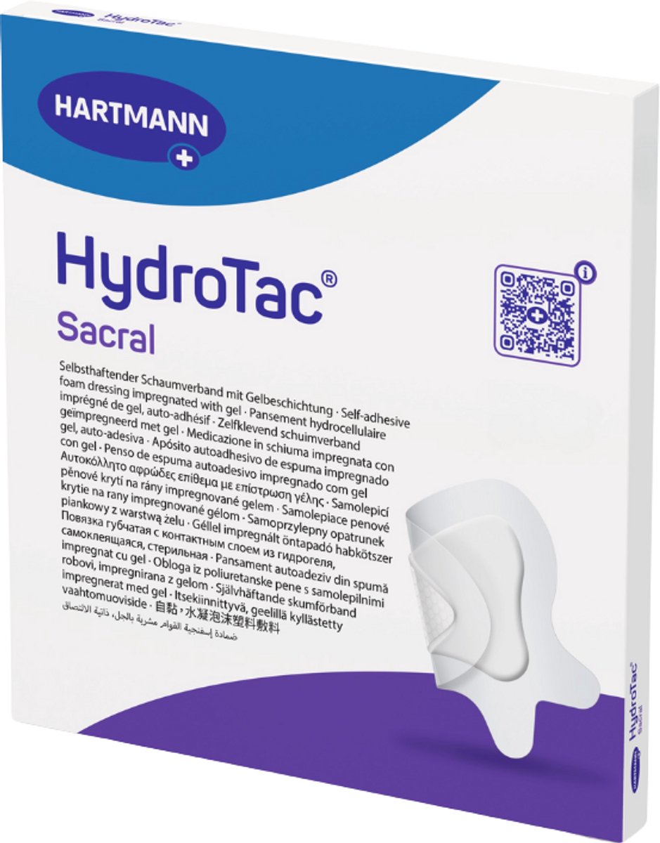 HydroTac Comfort Sacral schuimverband 22 x 22 cm 10 stuks