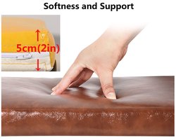 Bankkussen Bean Bag Bazaar Outdoor Bench Pad Kussens, Twee Zitplaatsen -Waterbestendig – voor Tuinbank of Swing – Zitkussens voor 2 personen -Zwart 120 * 30 * 5cm (47 * 12 * 2in)