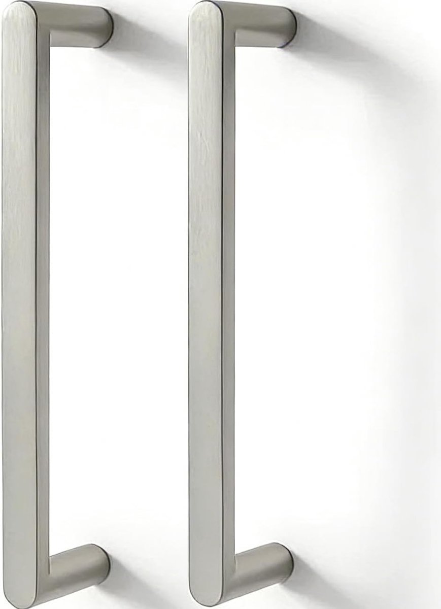 6 Stuks Meubelhandgrepen - Kastgrepen en Keukenknoppen (192mm Bevestigingsafstand) in Zinklegering voor Keukenkasten (Geborsteld Nikkel)