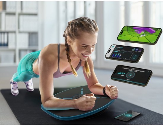 GoBalance Sport - Balance Board - Elektrisch Balansbord - Balanstrainer voor Evenwichtstraining - Wiebelkussen Inclusief Spellen - Balanskussen - Inclusief App — afbeelding 5