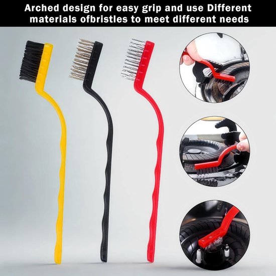 11 stuks reinigingsborstel voor spleten, Crevice Gap Cleaning Brush, multifunctionele reinigingsborstel voor keuken, badkamer, deuren en ramen — afbeelding 3