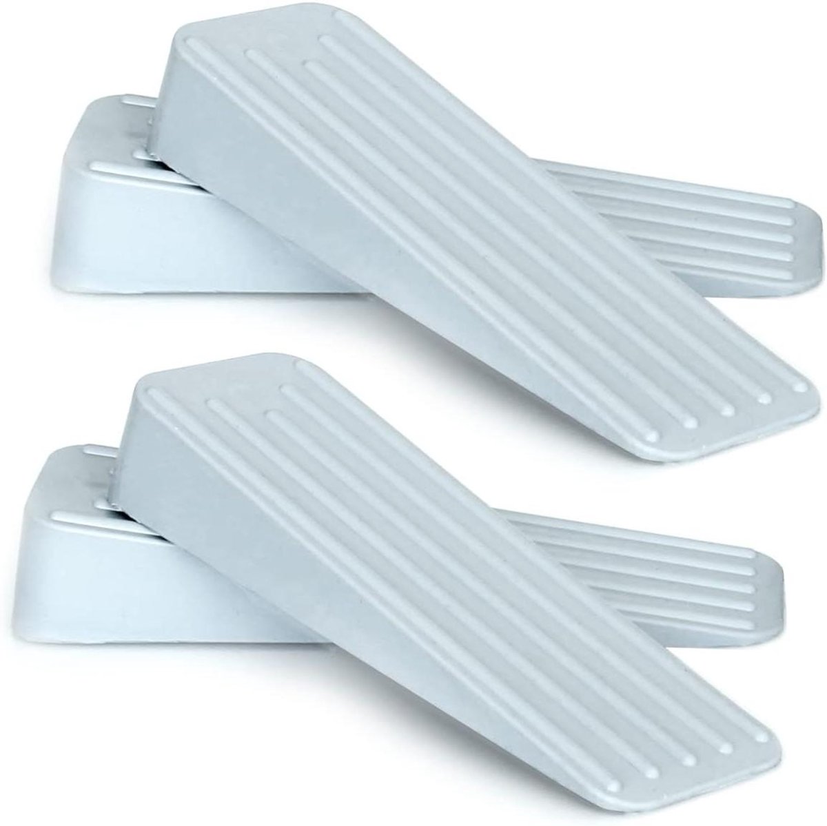 Rubberen Deurstoppers - Deurwig Set - Deuren Open Houden - Antislip Holle Bodem - 4 Stuks - Grijs