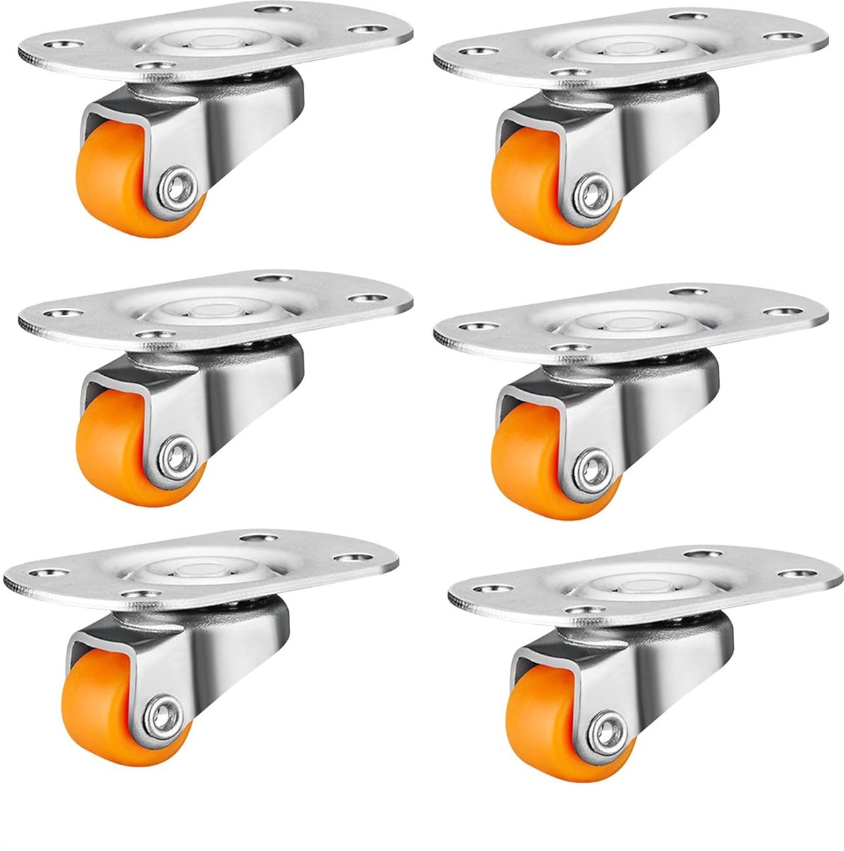 klein, mini-meubelwielen, zelfklevend, Ø 12 mm bokwielen, zwenkwielen voor meubels, geruisloze rubberen wielen, 360° draaibare wielen, accessoires voor kasten, kleine meubels enz. (6