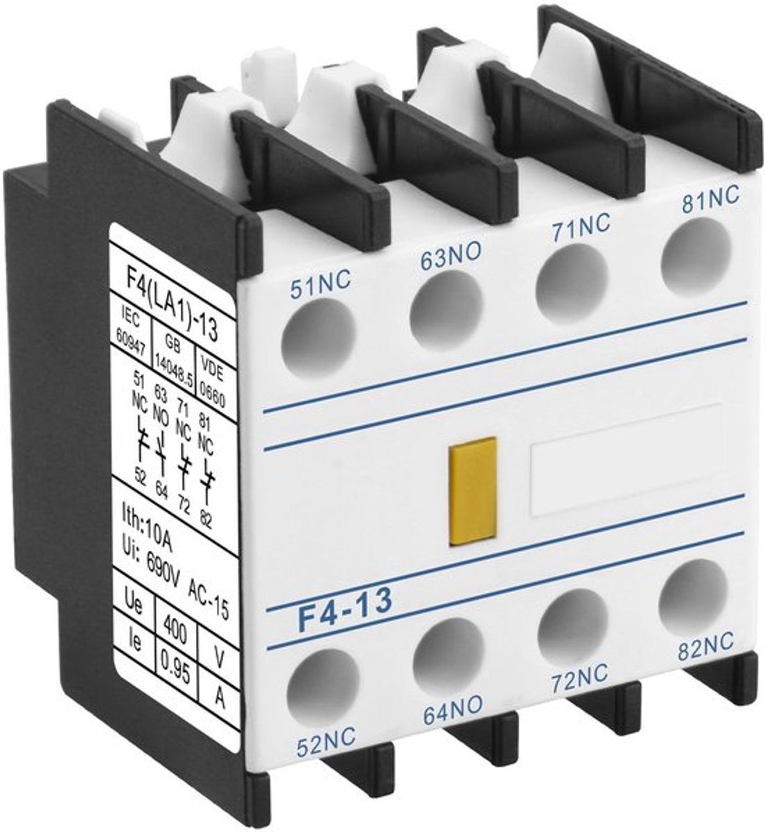 Store_7 - AC Contactor Hulpcontactblokken - 4 Polig - Voormontage