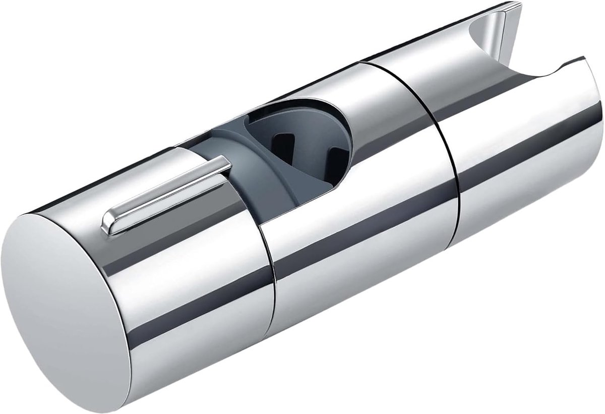 Douchehouder Beugel 19-25 mm Verstelbare Douchehouder Universele Handdouchehouder voor Glijstang Zonder Boren (Zilver)