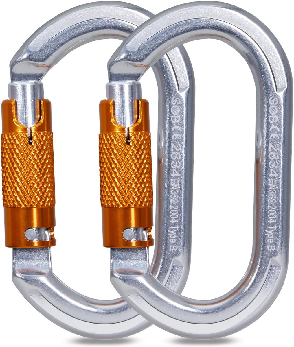 aluminium karabijnhaken, robuuste karabijnhaken voor bergbeklimmen, schommelklimmen, afdaling