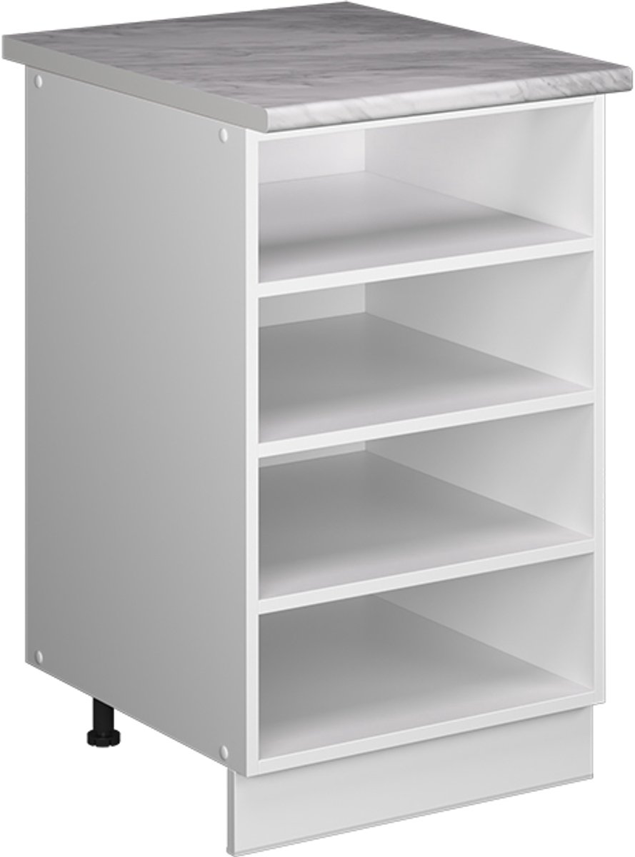 Vicco Keukenrek Fame-Line, Wit, 50 cm, WB Marmer