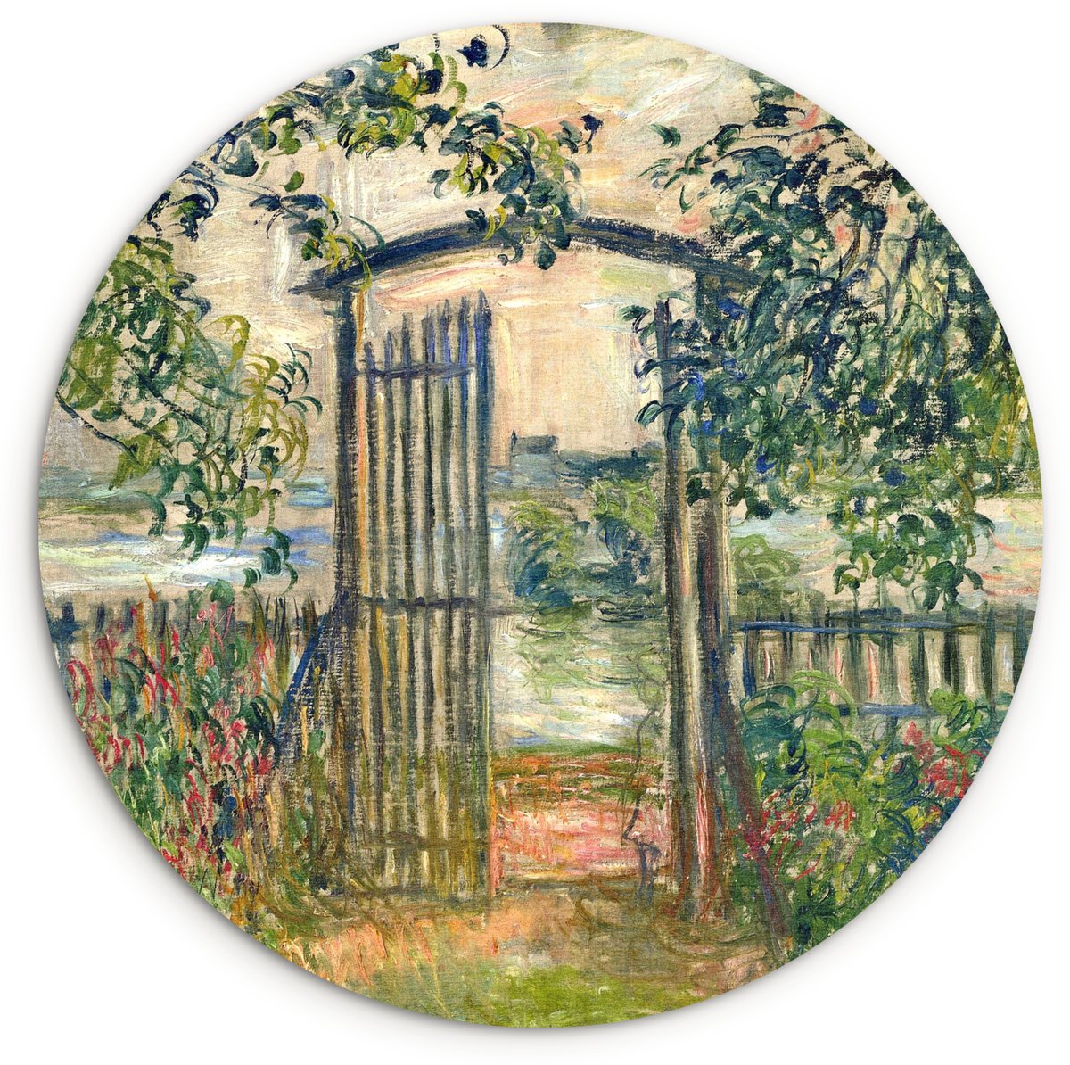 WallCircle® Wandcirkel 60x60 cm - Muurcirkel De tuinpoort in Vétheuil - Claude Monet - Muu