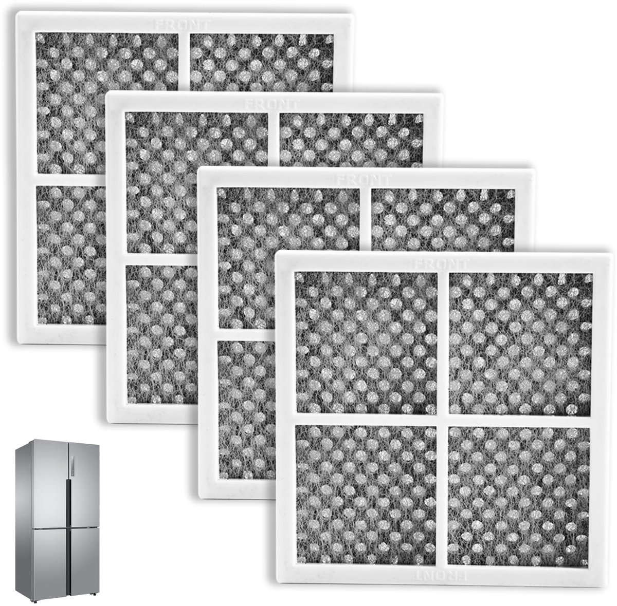 Dailygoods - 4 stuks LG - LT120F luchtfilters voor koelkast, actieve koolfilter vervanging, koelkast luchtfilter, LG Pure Fresh Filter voor ADQ73214405, ADQ73214404, ADQ73214408, LFX31925SW, LFX31925SB