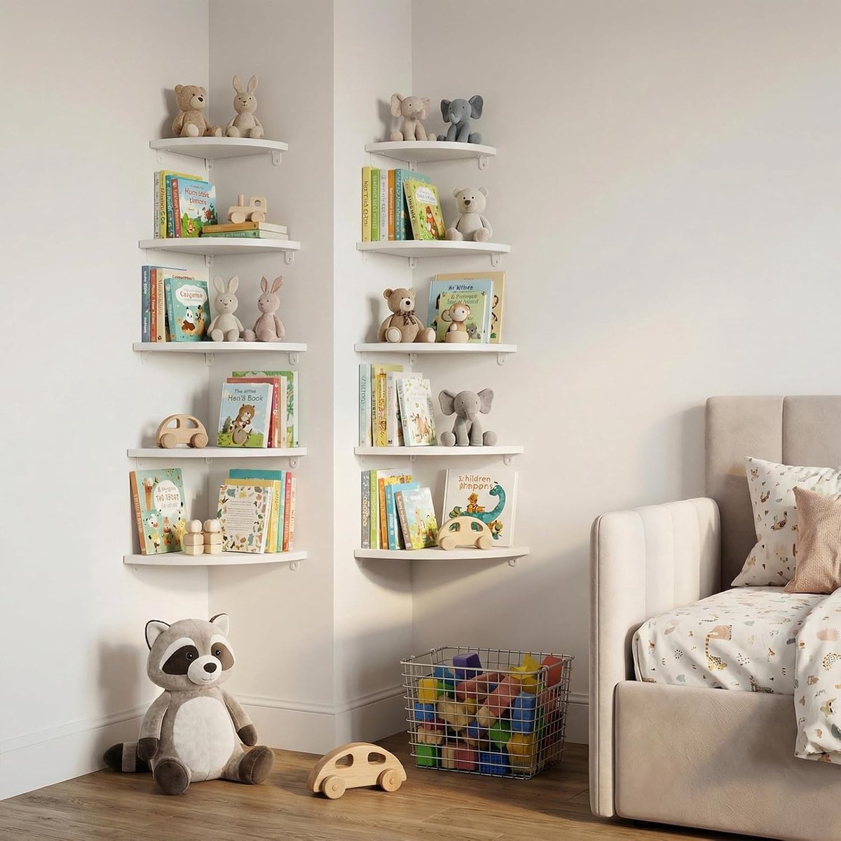 wandrek, 2 stuks met handdoekhouder, lichtbruin, voor badkamer, keuken, woonkamer, kantoor en slaapkamer