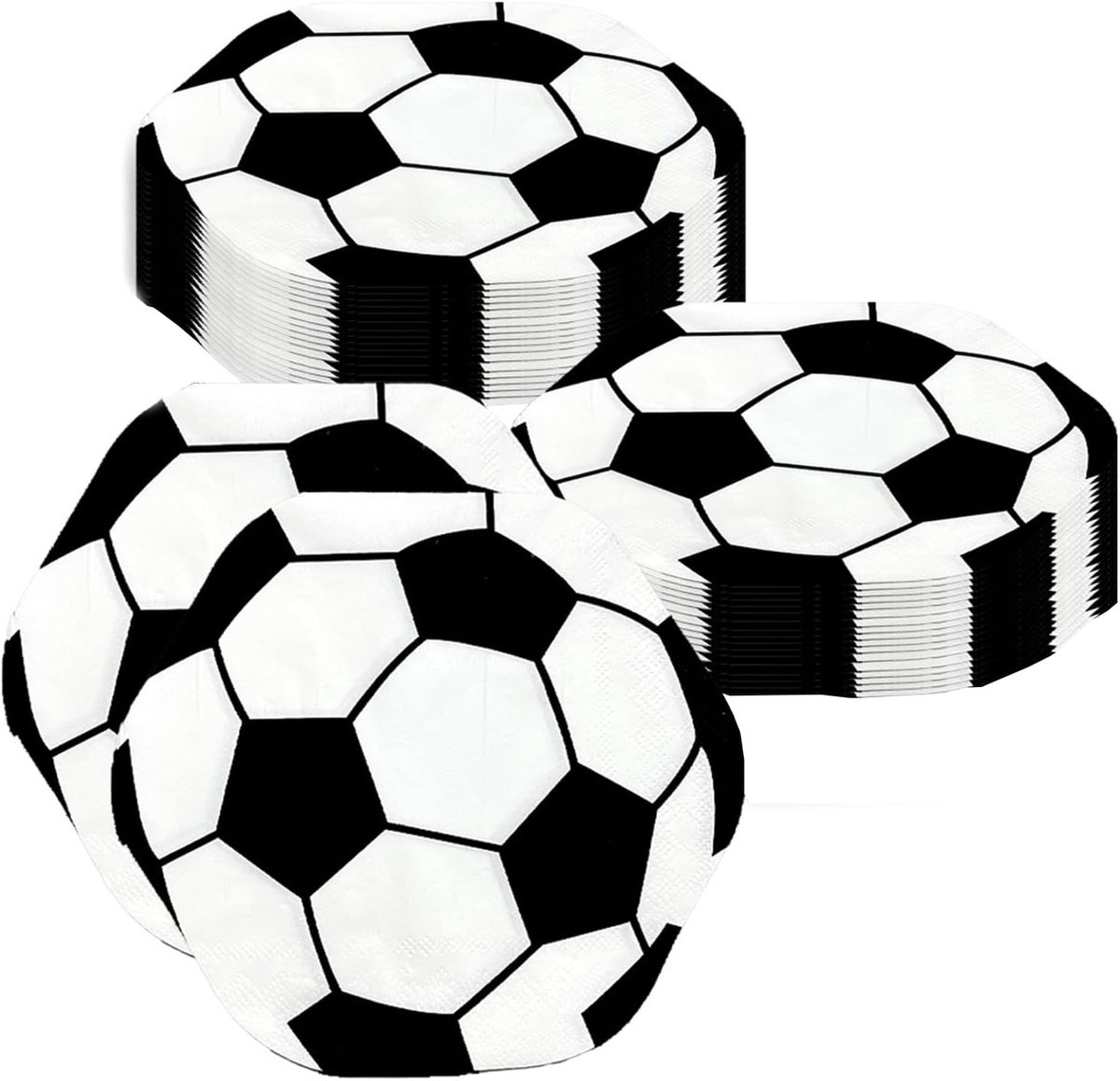 Servetten, Verjaardagsfeest Versiering Kinderen, WK Tafeldecoratie Set, Voetbal Servetten Voor Jongens En Meisjes, Voetbalfeest Versiering 33x33
