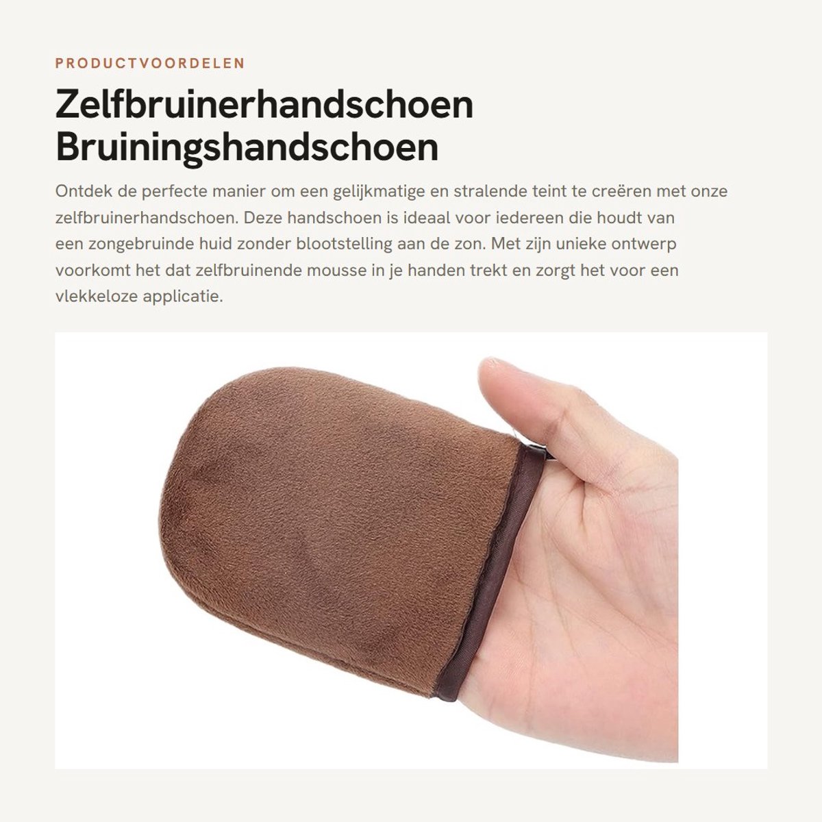 Dailygoods- Zelfbruinerhandschoen Wasbaar - Bruiningshandschoen - Lotionapplicator - Herbruikbare Handschoen - Antivlek - Voor Natuurlijke Bruining - Bruiningswant