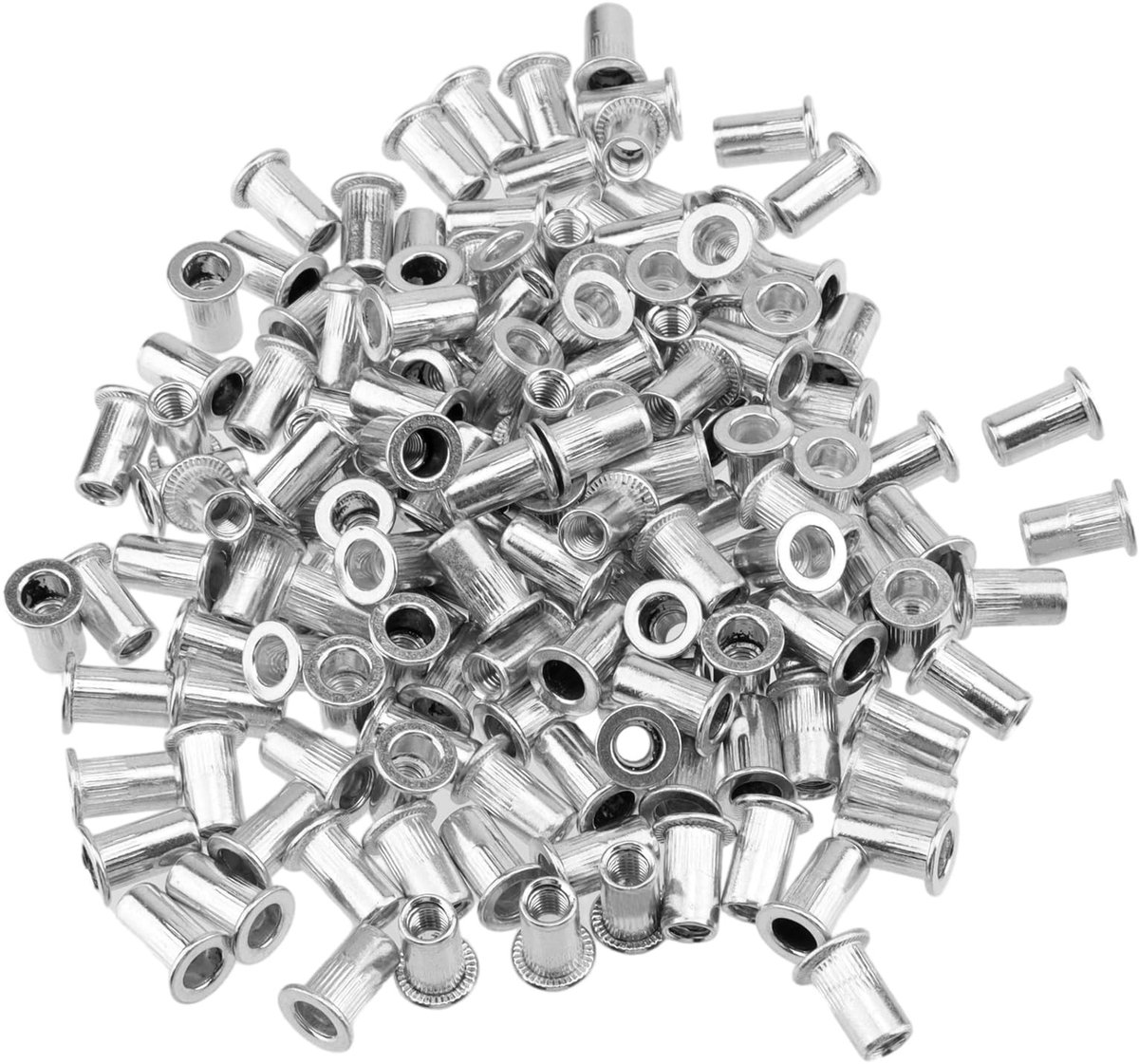 Dailygoods- Klinkmoeren 150 stuks - Blindklinkmoeren M5 - Schroefdraadklinkmoeren - Platte kop - Eenvoudig te bedienen - Voor metaal/kunststof/glazvezel