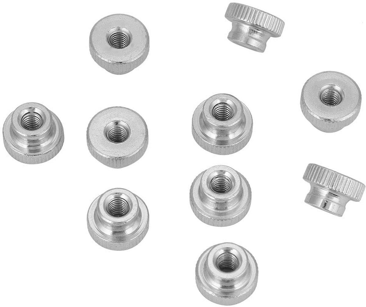 Dailygoods- Duimmoer Hoog Type Gekarteld - Koolstofstaal - Handvat Moer - 10 Stuks - Industrieel Gereedschap - Verbeter Werkefficiëntie - Bevestigingsmoer