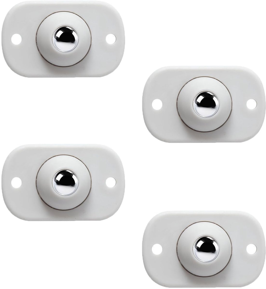 Dailygoods- Zwenkwielen set van 4 - Mini zwenkwielen - Zelfklevende wielen - 360 graden draaibaar - Geschikt voor keukenapparatuur - Duurzaam ABS en roestvrij staal - Meubelwielen