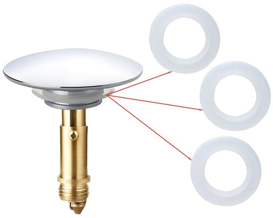 4 stuks O-ringen pakking 23mm, gootsteen plug afdichting, lip bad plug, wasmachine wastafel afdichtring, badkuip plug pakking, pop-up wastafel afvalafdichting, geschikt voor de afvoer plug van — afbeelding 3