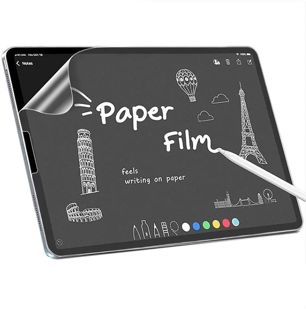2 stuks papierfolie voor Lenovo Idea Tab Plus 12,1 inch - transparante PET-papierfolie beschermfolie displaybescherming Feel Paper film om te schrijven en te tekenen zoals op papier