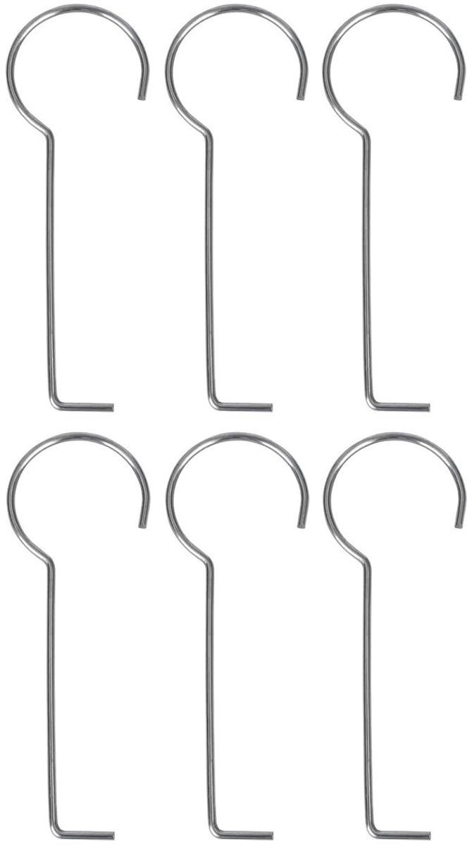 Dailygoods- Afvoersleutel 6-pack - RVS - Doucheafvoertool - Hijshaak - Afvoerroostertrekker - Modern ontwerp - Geschikt voor verborgen afvoeren - Afvoertool