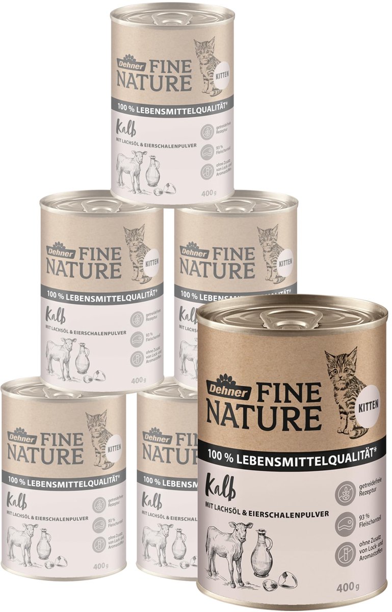 Solidchoice - Graanvrije Natvoeding voor Kitten met Kalf, 6 x 400 g