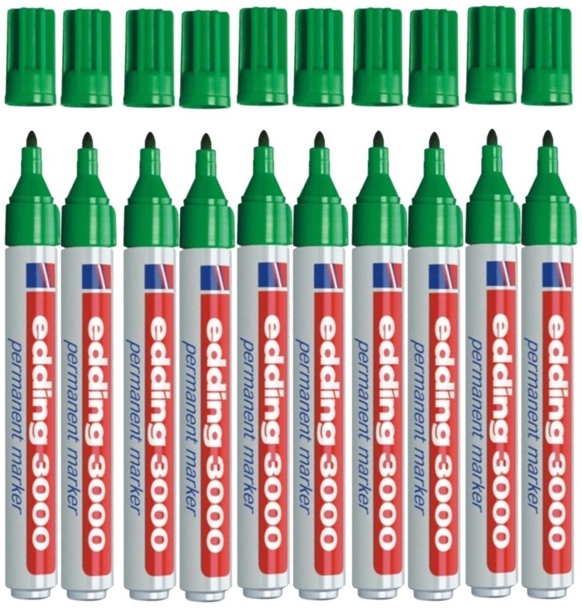 Solidchoice - Set van 10 Groene Permanente Markers voor Diverse Toepassingen