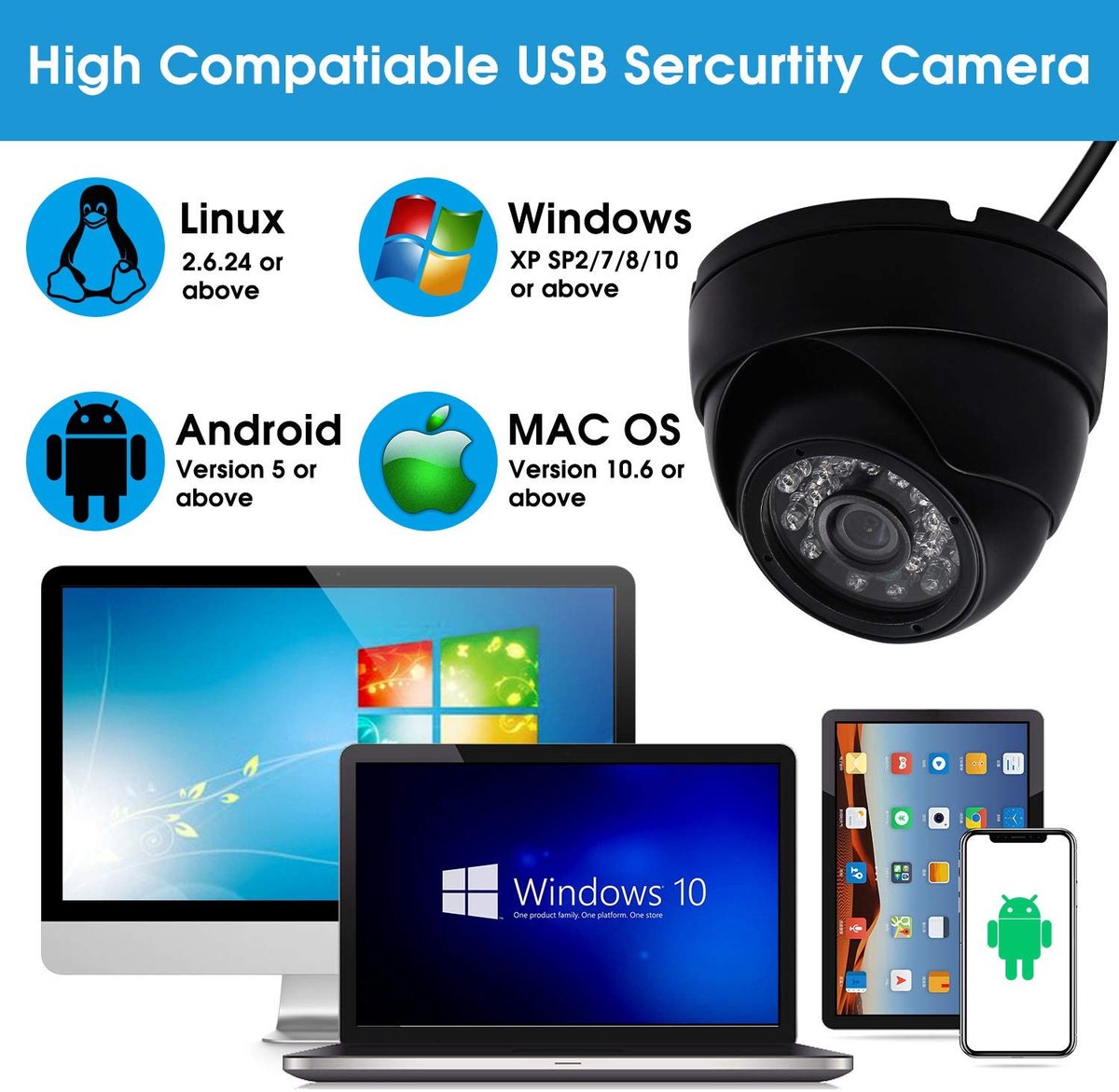 Solidchoice - SV-Dome Camera met 1080p Resolutie