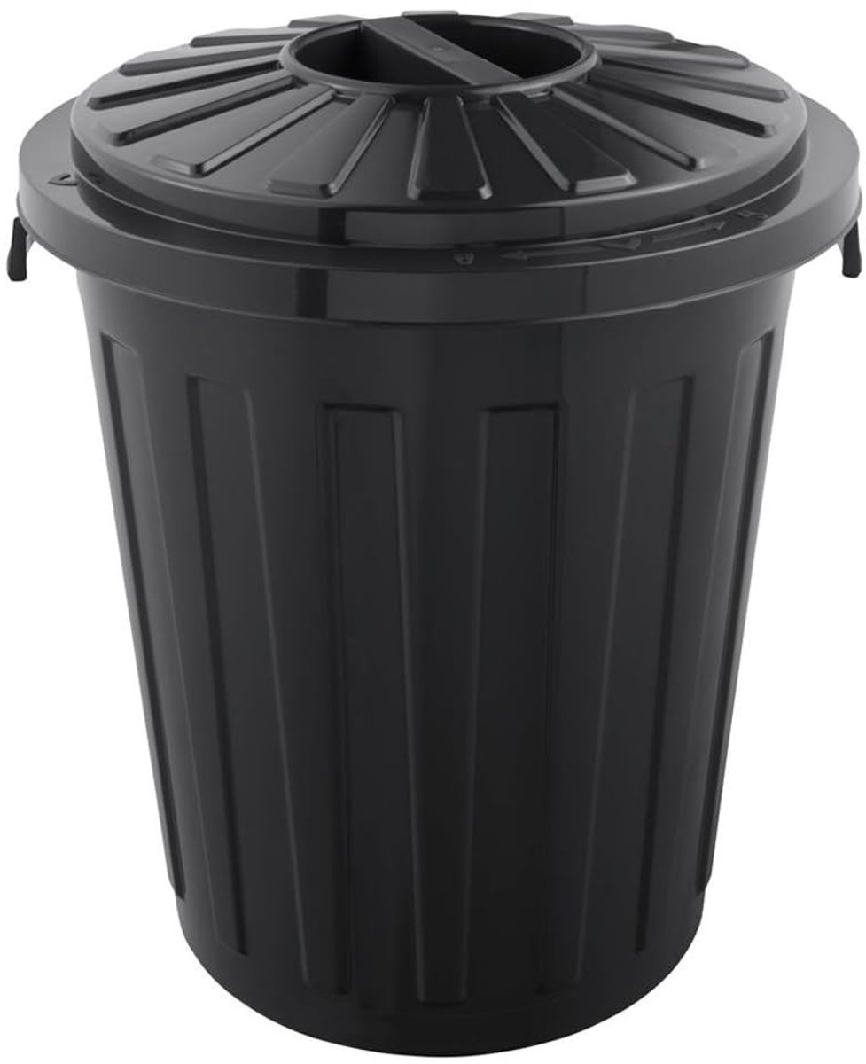 Solidchoice - Grote Afvalbak met Deksel voor Thuis en Tuin