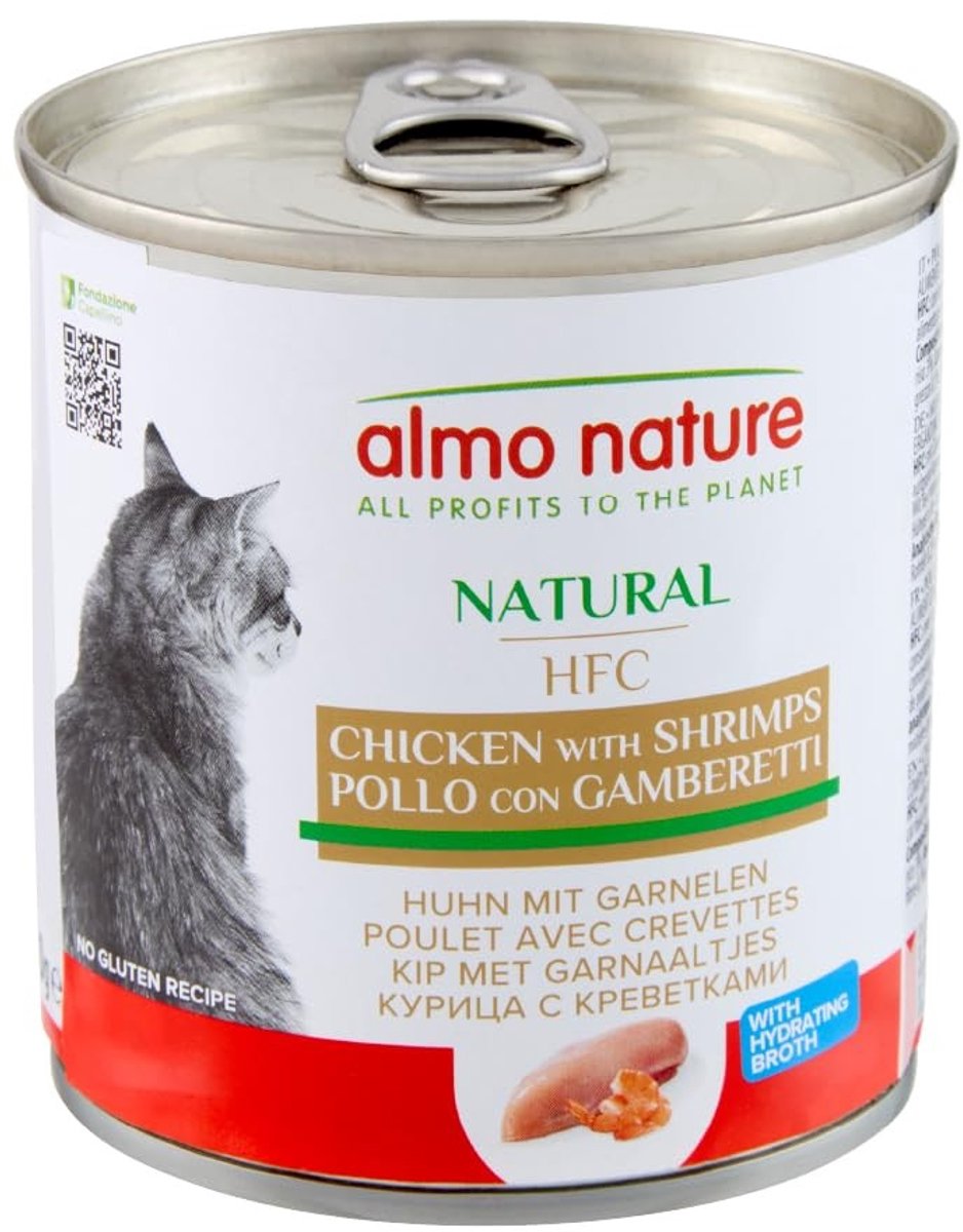 Solidchoice - Natuurlijke Kattenvoer in Blik - Kip en Garnalen - 12 Stuks