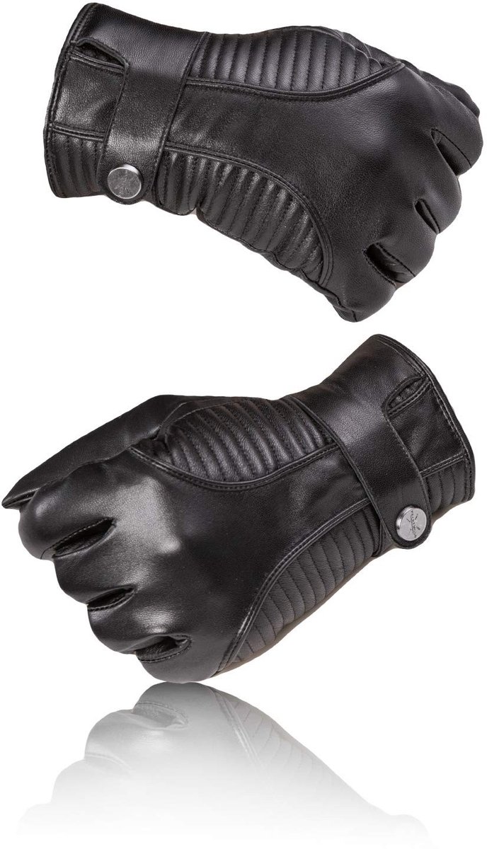 Solidchoice - Heren Touchscreenhandschoenen van Schapenleer