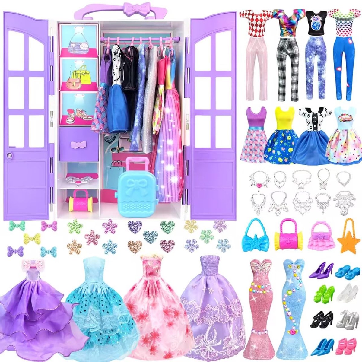 Solidchoice - 92-delige Kleding en Accessoires Set voor Poppen