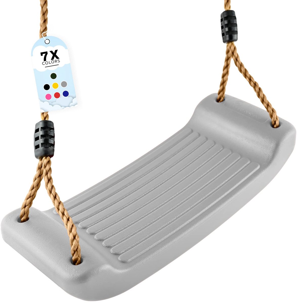 Solidchoice - Swingbank voor Kinderen, Verstelbaar en Antislip, Grijs